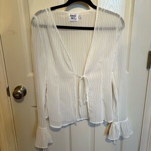 Princess Polly White Sheer Blouse